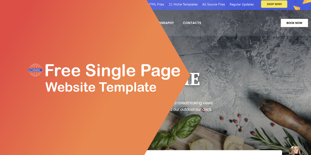 Free Single Page Website Template – a Flat Startup of Your Business