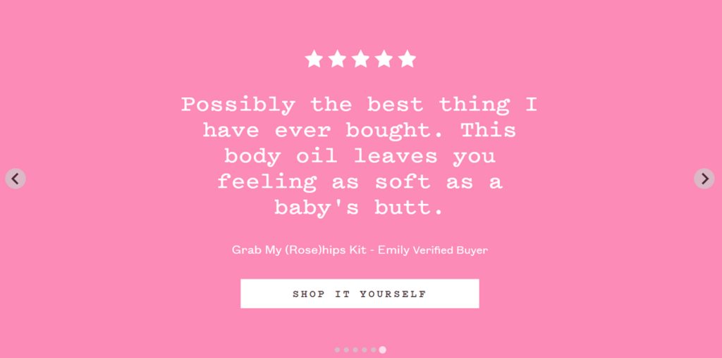 customer review example
